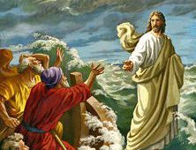 Jesus enters the boat